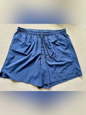 Nike Dark Navy Athletic Swim Shorts with Drawstring